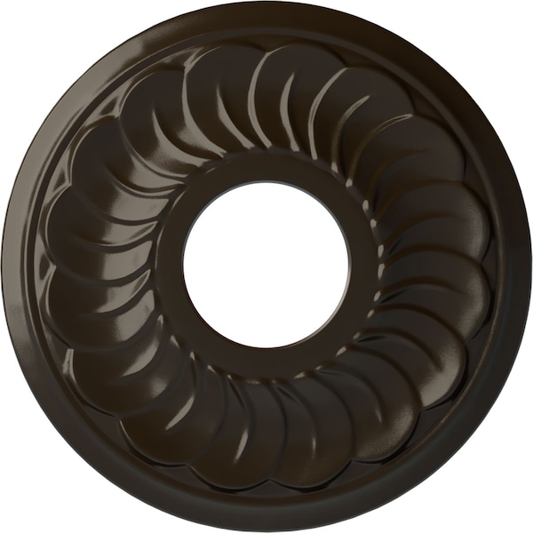 Ekena Millwork Blackthorn Ceiling Medallion (Fits Canopies up to 4 7/8"), 11 3/4"OD x 3 5/8"ID x 1"P, Stone Hearth CM11BLSHF - main
